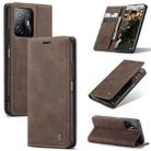 For Xiaomi Mi 11T / 11T Pro CaseMe 013 Multifunctional Leather Phone Case(Coffee) - 1