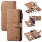 For Samsung Galaxy Note20 CaseMe-007 Detachable Multifunctional Leather Phone Case(Brown) - 1