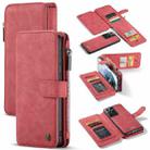 For Samsung Galaxy S21 Ultra 5G CaseMe-007 Detachable Multifunctional Leather Phone Case(Red) - 1