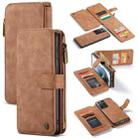 For Samsung Galaxy S21 Ultra 5G CaseMe-007 Detachable Multifunctional Leather Phone Case(Brown) - 1