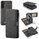 For Samsung Galaxy S22 5G CaseMe-007 Detachable Multifunctional Leather Phone Case(Black) - 1