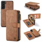 For Samsung Galaxy S22+ 5G CaseMe-007 Detachable Multifunctional Leather Phone Case(Brown) - 1