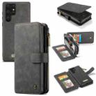 For Samsung Galaxy S22 Ultra 5G CaseMe-007 Detachable Multifunctional Leather Phone Case(Black) - 1