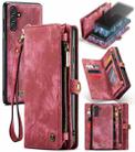 For Samsung Galaxy A13 5G CaseMe-008 Detachable Multifunctional Horizontal Flip Leather Case(Red) - 1