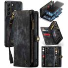 For Samsung Galaxy S22 5G CaseMe-008 Detachable Multifunctional Horizontal Flip Leather Case(Black) - 1