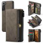 For Samsung Galaxy S22+ 5G CaseMe 018 Detachable Multi-functional Leather Phone Case(Brown) - 1