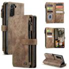 For Samsung Galaxy S22+ 5G CaseMe C30 Multifunctional Phone Leather Case with Holder & Card Slot & Wallet(Brown) - 1