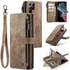 For Samsung Galaxy S22 Ultra 5G CaseMe C30 Multifunctional Phone Leather Case with Holder & Card Slot & Wallet(Brown) - 1