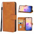 Leather Phone Case For vivo Y33s 5G(Brown) - 1