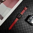 Genuine Leather Watch Band For Apple Watch Series 8&7 41mm / SE 2&6&SE&5&4 40mm / 3&2&1 38mm(Red) - 1