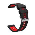 For Huawei Watch GT 3 42mm Two-color Silicone Watch Band(Black Red) - 1