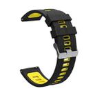 For Huawei Watch GT 3 46mm Two-color Silicone Watch Band(Black Yellow) - 1