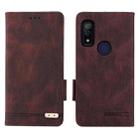 For Fujitsu Arrows WE F-51B Magnetic Clasp Leather Phone Case(Brown) - 1