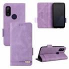 For Fujitsu Arrows WE F-51B Magnetic Clasp Leather Phone Case(Purple) - 1