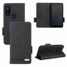 For Fujitsu Arrows WE F-51B Magnetic Clasp Leather Phone Case(Black) - 1