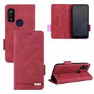 For Fujitsu Arrows WE F-51B Magnetic Clasp Leather Phone Case(Red) - 1