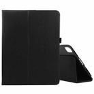 For iPad Pro 12.9 2022 / 2021 / 2020 / 2018 Litchi Texture Solid Color Leather Tablet Case(Black) - 1