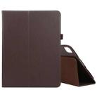 For iPad Pro 12.9 2022 / 2021 / 2020 / 2018 Litchi Texture Solid Color Leather Tablet Case(Brown) - 1