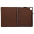 For iPad Pro 12.9 2022 / 2021 / 2020 / 2018 Litchi Texture Solid Color Leather Tablet Case(Brown) - 4