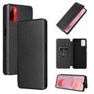 For Ulefone Note 12P Carbon Fiber Texture Horizontal Flip PU Phone Case(Black) - 1