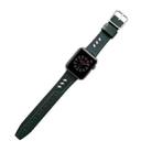 Genuine Leather Nylon Watch Band For Apple Watch Series 8&7 41mm / SE 2&6&SE&5&4 40mm / 3&2&1 38mm(Green) - 1