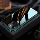 For iPhone 13 mini SULADA Metal Frame + Nano Glass + TPU Phone Case (Dark Night Green) - 1