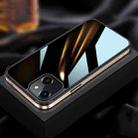 For iPhone 13 mini SULADA Metal Frame + Nano Glass + TPU Phone Case (Gold) - 1