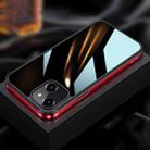 For iPhone 13 mini SULADA Metal Frame + Nano Glass + TPU Phone Case (Red) - 1