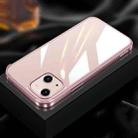 For iPhone 13 SULADA Metal Frame + Nano Glass + TPU Phone Case(Pink) - 1