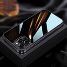 For iPhone 13 Pro SULADA Metal Frame + Nano Glass + TPU Phone Case (Black) - 1