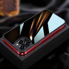 For iPhone 13 Pro SULADA Metal Frame + Nano Glass + TPU Phone Case (Red) - 1