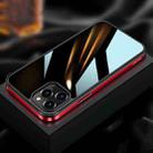 For iPhone 13 Pro Max SULADA Metal Frame + Nano Glass + TPU Phone Case (Red) - 1