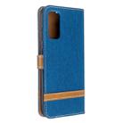 For Galaxy S20 Color Matching Denim Texture Horizontal Flip PU Leather Case with Holder & Card Slots & Wallet & Lanyard(Blue) - 3