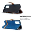 For Galaxy S20 Color Matching Denim Texture Horizontal Flip PU Leather Case with Holder & Card Slots & Wallet & Lanyard(Blue) - 4