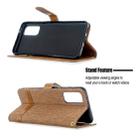 For Galaxy S20 Color Matching Denim Texture Horizontal Flip PU Leather Case with Holder & Card Slots & Wallet & Lanyard(Brown) - 4