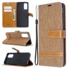 For Galaxy S20 Color Matching Denim Texture Horizontal Flip PU Leather Case with Holder & Card Slots & Wallet & Lanyard(Brown) - 6