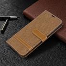 For Galaxy S20 Color Matching Denim Texture Horizontal Flip PU Leather Case with Holder & Card Slots & Wallet & Lanyard(Brown) - 7