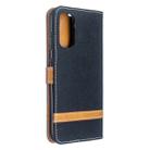 For Galaxy S20 Color Matching Denim Texture Horizontal Flip PU Leather Case with Holder & Card Slots & Wallet & Lanyard(Black) - 3