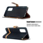 For Galaxy S20 Color Matching Denim Texture Horizontal Flip PU Leather Case with Holder & Card Slots & Wallet & Lanyard(Black) - 4