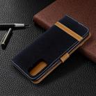For Galaxy S20 Color Matching Denim Texture Horizontal Flip PU Leather Case with Holder & Card Slots & Wallet & Lanyard(Black) - 8