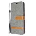 For Galaxy S20 Color Matching Denim Texture Horizontal Flip PU Leather Case with Holder & Card Slots & Wallet & Lanyard(Grey) - 2