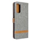 For Galaxy S20 Color Matching Denim Texture Horizontal Flip PU Leather Case with Holder & Card Slots & Wallet & Lanyard(Grey) - 3