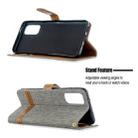 For Galaxy S20 Color Matching Denim Texture Horizontal Flip PU Leather Case with Holder & Card Slots & Wallet & Lanyard(Grey) - 4