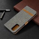 For Galaxy S20 Color Matching Denim Texture Horizontal Flip PU Leather Case with Holder & Card Slots & Wallet & Lanyard(Grey) - 8