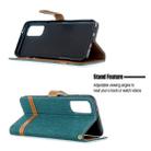 For Galaxy S20 Color Matching Denim Texture Horizontal Flip PU Leather Case with Holder & Card Slots & Wallet & Lanyard(Green) - 4