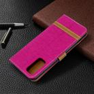 For Galaxy S20 Color Matching Denim Texture Horizontal Flip PU Leather Case with Holder & Card Slots & Wallet & Lanyard(Rose Red) - 8