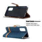 For Galaxy S20 Color Matching Denim Texture Horizontal Flip PU Leather Case with Holder & Card Slots & Wallet & Lanyard(Dark Blue) - 4