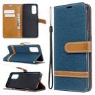 For Galaxy S20 Color Matching Denim Texture Horizontal Flip PU Leather Case with Holder & Card Slots & Wallet & Lanyard(Dark Blue) - 6
