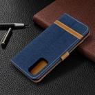 For Galaxy S20 Color Matching Denim Texture Horizontal Flip PU Leather Case with Holder & Card Slots & Wallet & Lanyard(Dark Blue) - 8