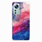 For Xiaomi 12 Pro Abstract Marble Pattern TPU Phone Case(Abstract Red) - 1